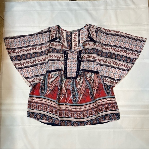 $5 ADD‎ ON with $15+ Bundle Valerie Stevens Boho Peasant Blouse Top Sz XL EUC - Picture 3 of 11